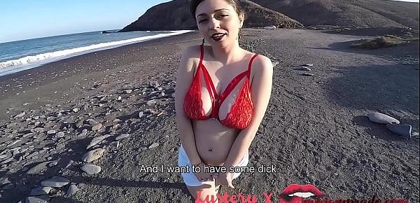  real couple fucking on the beach for Lustery  Miriam Prado